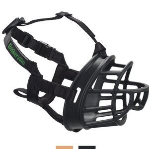Ultra Dog Adjustable Basket Muzzle, Black, Size 1, New w/ Guide, but w/o box
